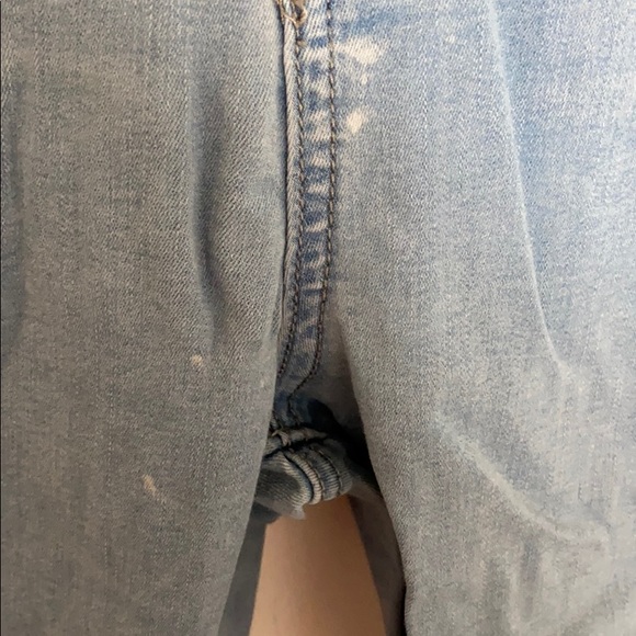 High Waisted Slit Knee Denim - Picture 4 of 5